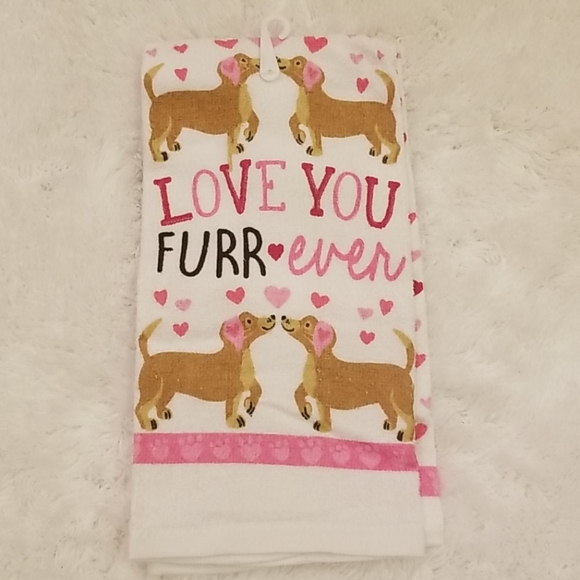 Valentine's Dachshund Kitchen Towel - Picture 2 of 4